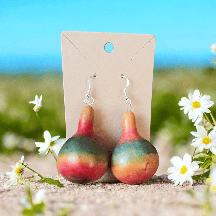 Rainbow Gourd Earrings