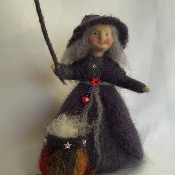 Halloween Witch and her Magic Cauldron