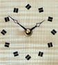 Wooden Pendulum Wall Clock in ripple sycamore with ebony & sycamore diamonds - Image 4