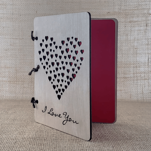 Love Heart - Wooden Keepsake Card