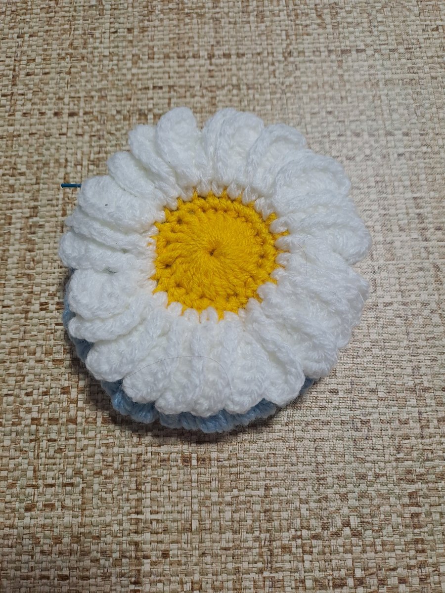daisy crochet purse with zipper
