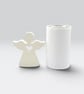 White Angel Ornament with Heart Cutout - Small, Large or Pair - Image 7