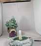 Ceramic Xmas Christmas Snowy Conifer Tree Cottage House Table Lamp Decoration.   - Image 5