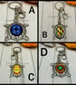 Handmade Turtle Keyring - Glass Cabochon Turtle Keychain - Sea Turtle Bag Charm 