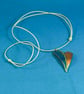 Blue Half Heart Copper Pendant - Image 2