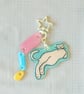 Sleeping Cat-Handmade Original Pet Illustration Keyring