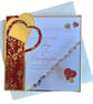 Handmade Ruby Wedding Anniversary Card. Elegant Champagne Congratulations Card - Image 8