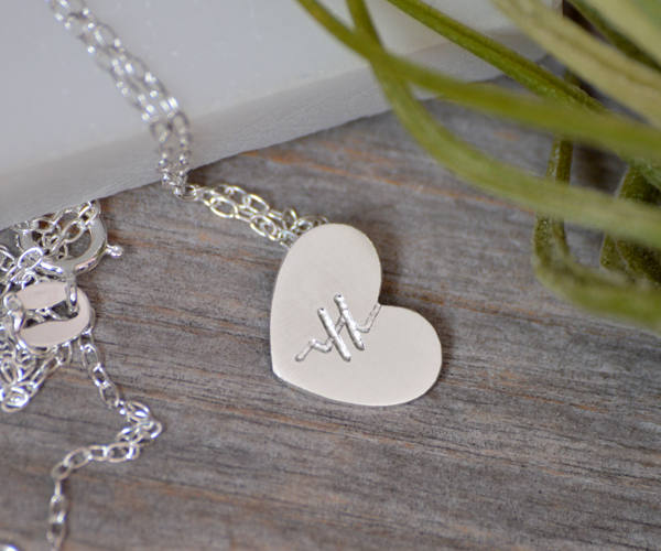 Mended heart necklace in sterling silver