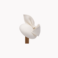 Felt Fascinator Hat for Weddings, Ivory Bridal Headpiece