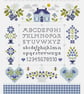 308 - Blueberry Cottage Cross Stitch Pattern Quaker Alphabet Sampler (PDF Chart) - Image 2