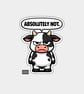 Funny Snarky Vinyl Sticker For Adults - Grumpy Cow