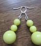 Bingo Charming Bright Triple Yellow Balls Adorable Earrings