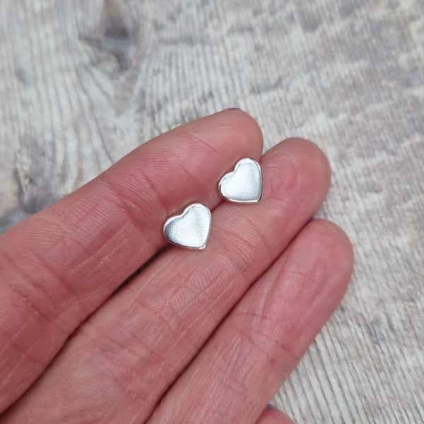 Sterling Silver Small Heart Stud Earrings - JBJ3030