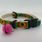 Cheerful Green Cat Collar