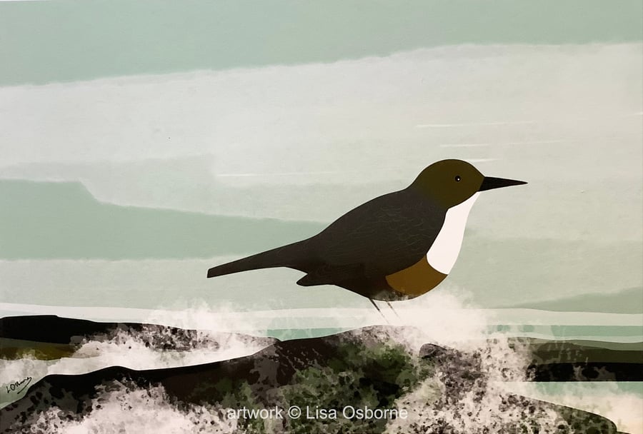 Dipper - bird art print