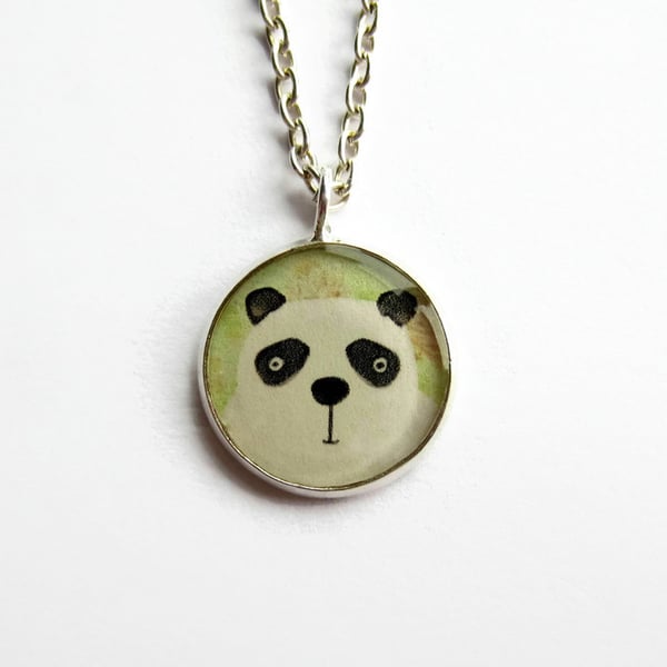 Cute Panda Resin Necklace - 18mm