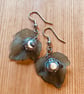 Leaf and white berry earrings  - Image 1