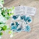 Monstera Skulls Clear Stickers, Dark Botanical Decals, Set of 5