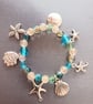Elasticated nautical charm and bead bracelet - Image 1