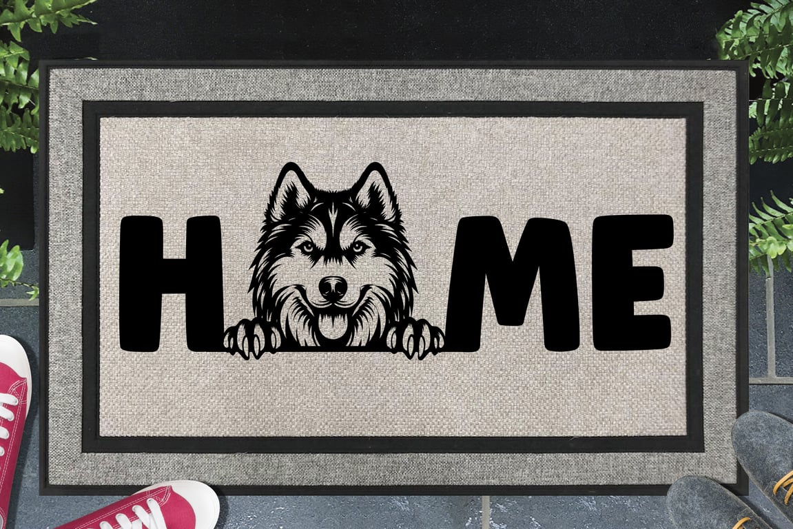 Siberian Husky Home Door Mat No.3 - All Weather Doormat - 45x70cm 