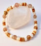 Brown Agate And Shell Bracelet - Handmade In Devon - Image 1