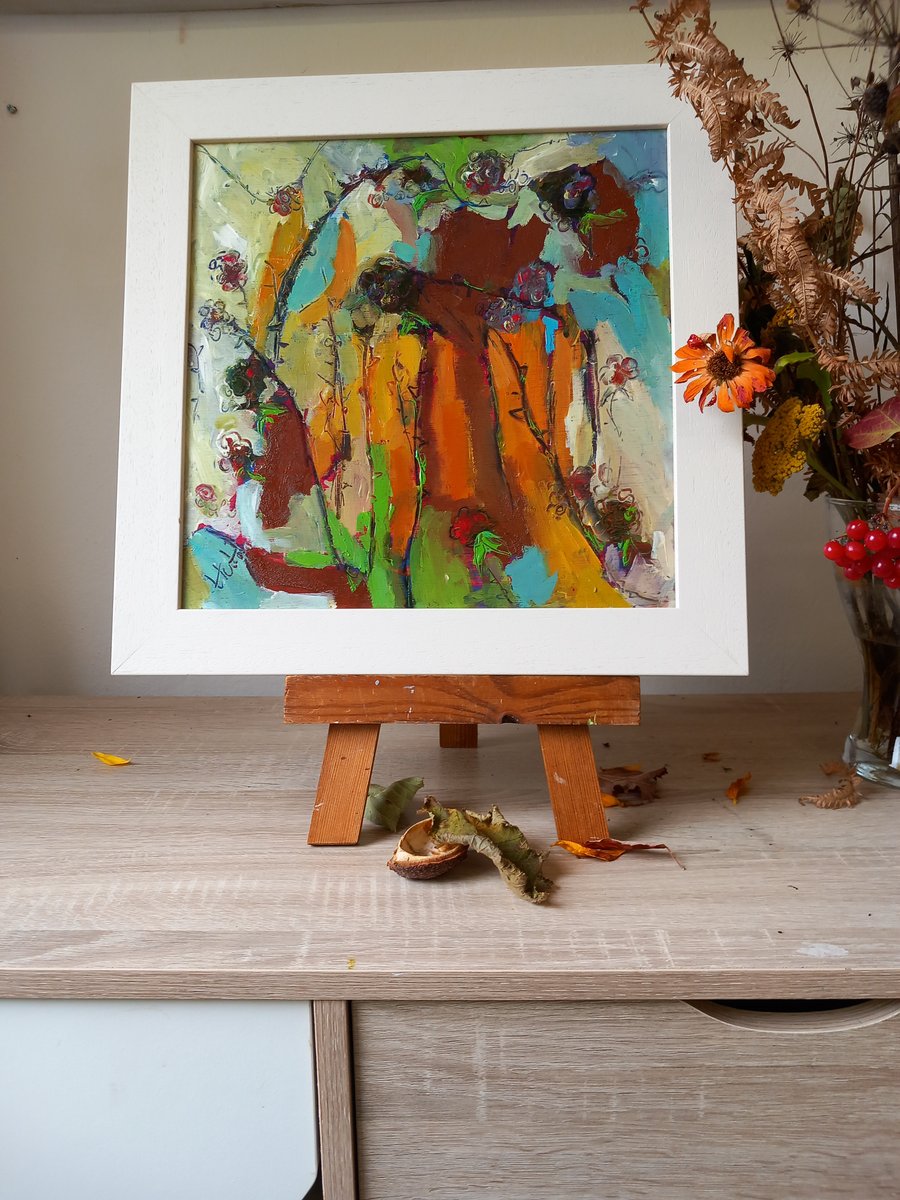 Original semi abstract painting    ' Brambles '