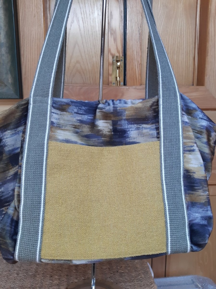 Mustard and velvet bag