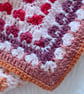 Crocheted Hearts Squared Baby Blanket - Lap Blanket - Image 7