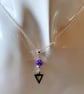 Stainless Steel Triangle Pendant Charm Necklace. - Image 2
