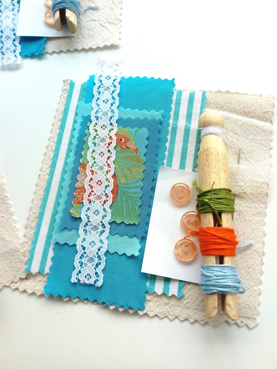 Flamingo Slow Stitch Kit