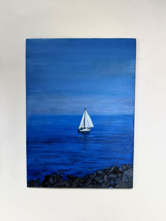 Sailing - Portpatrick. Unframed original art