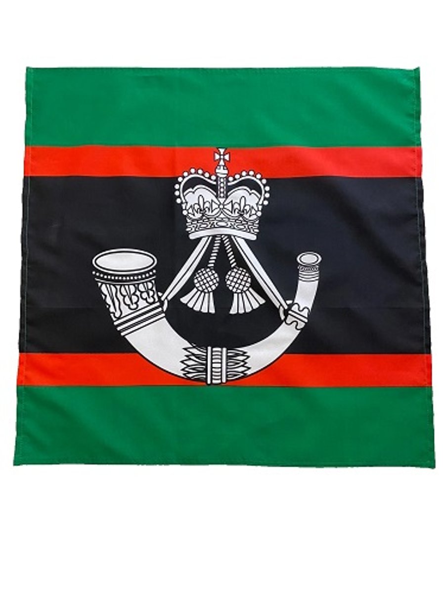 23" x 23" 59 x 59 cm Rifles Regiment Military Flag Bandana Head Scarf Neck Tie