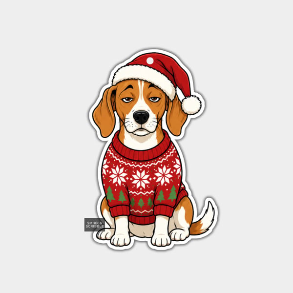 Unique Funny Christmas Gift Tags For Adults, 6pk - Unimpressed Dog