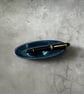 Resin Pen Holder - Blue Desk Pen Rest Organiser - Image 7