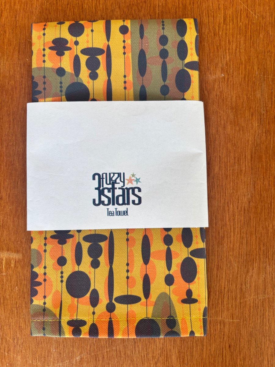 Mid Century Tea Towel - Folksy