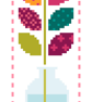 064A Cross Stitch Floral Patchwork - Mini Flower Range Bookmark  - Image 3