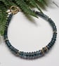 'A'A Grade Green Kyanite Gold Vermeil Sterling Silver Bracelet - Image 8