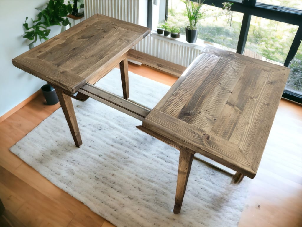 Extendable Dining Table Reclaimed Wood THE MITRE