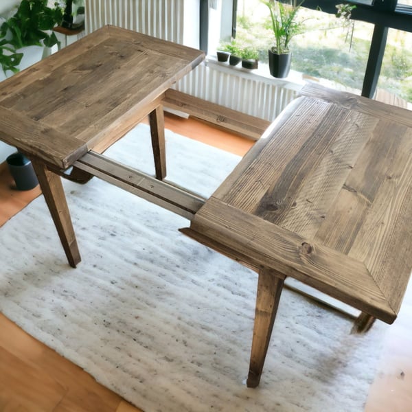 Extendable Dining Table Reclaimed Wood THE MITRE