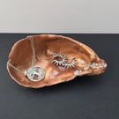 Hand Decorated Oyster Shell Trinket Dish