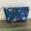 Vintage Flower Waltz Linen Zip pouch