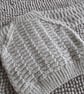 16" Patterned Round Neck Baby Cardigan (Light Grey) - Image 5