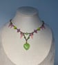 Mindy - Lime Green & Neon Pink Choker Necklace  - Image 1