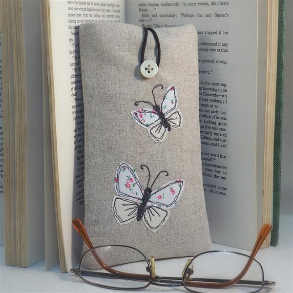 Glasses Case Handmade Butterfly Nature Wildlife 