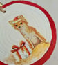 Christmas decoration chihuahua dog wood slice hanging decoration - Image 3