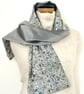 Liberty of London Print Long Scarf.Cotton Tana Lawn and Velvet  