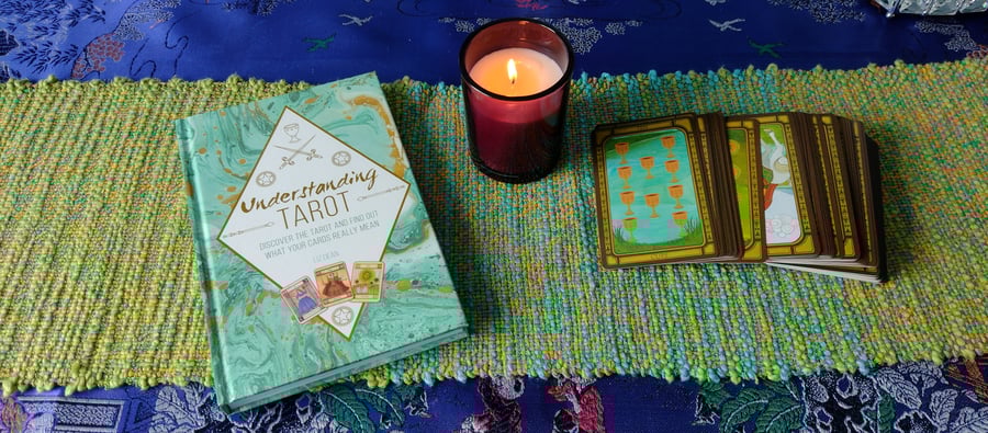 Handwoven Green Table Runner Altar Cloth 