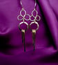 Handmade Gold Brass Earrings, Dangle, New Egyptian Collection FREEPOST