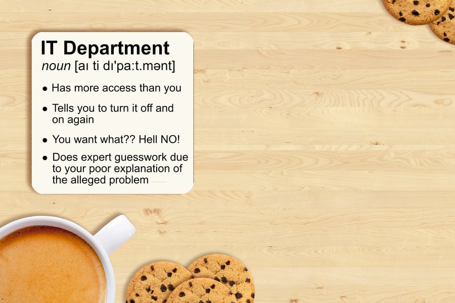 IT Department - 10cm x 10cm sublimated MDF Coaster with cork base