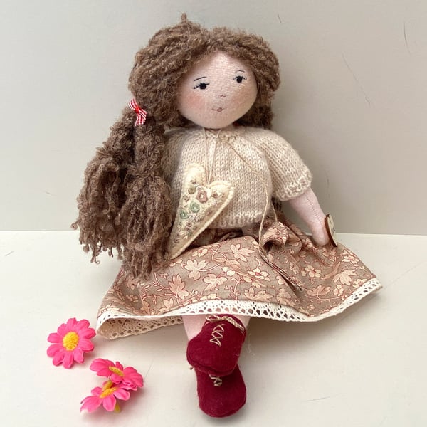 Cloth doll, ooak art doll for adult collectors,handmade rag doll by Bearlescent 